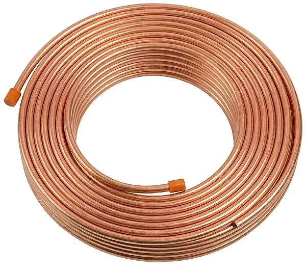 Tubería de cobre 3/8" para refrigeración (rollo)